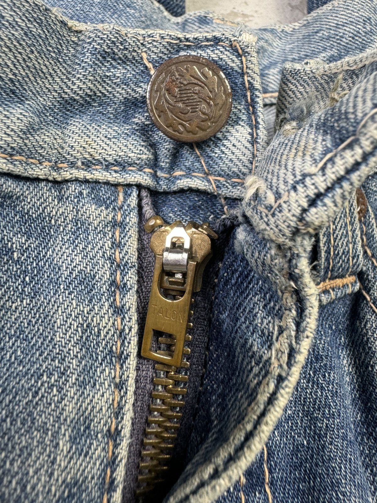 Vintage Rare💥Vintage 80/90s Canton Selvedge Distressed Denim Size US 29 - 8 Thumbnail