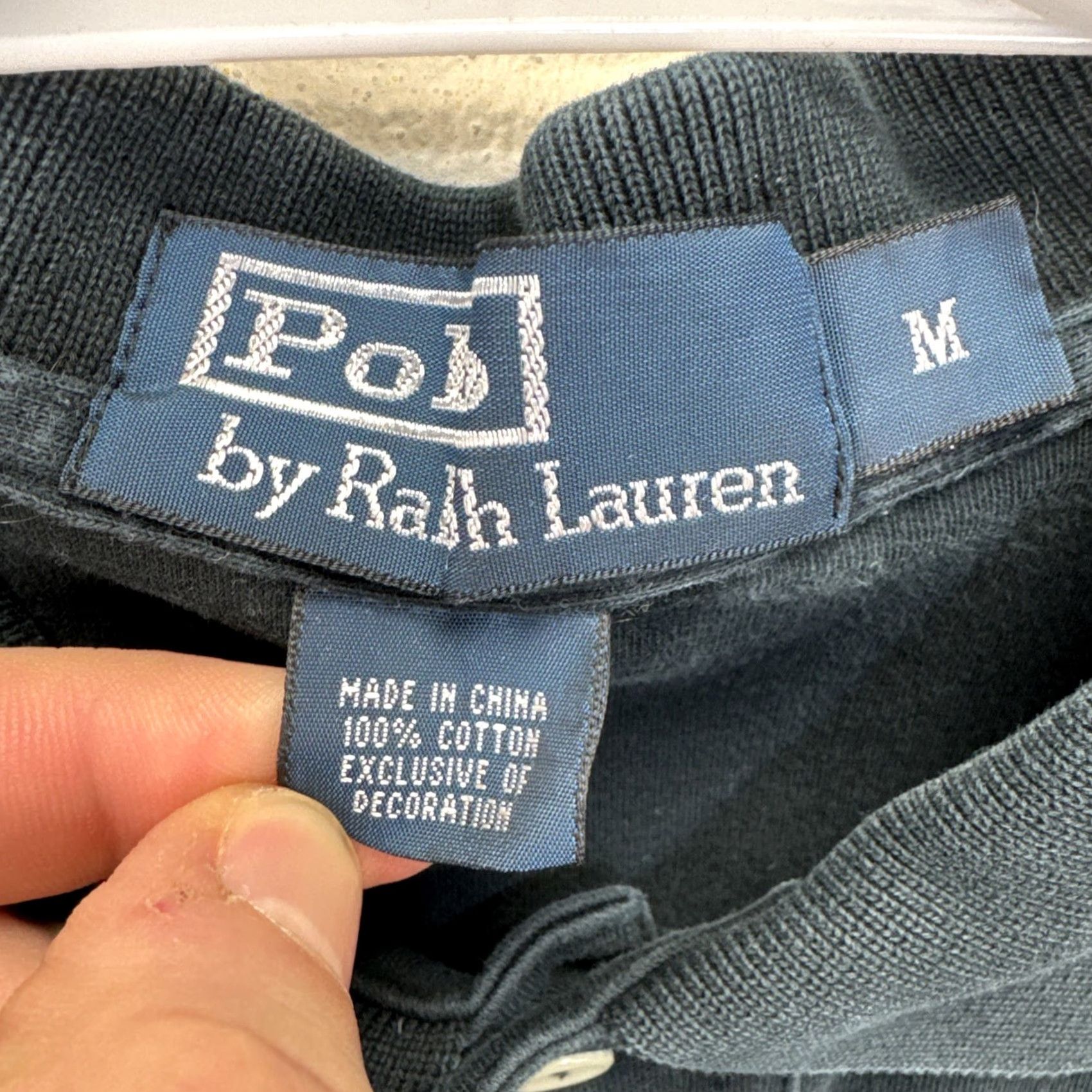 Polo Ralph Lauren VINTAGE Polo Ralph Lauren Polo Shirt Men’s M Black Red Pony Short Sleeve Size US M / EU 48-50 / 2 - 2 Thumbnail