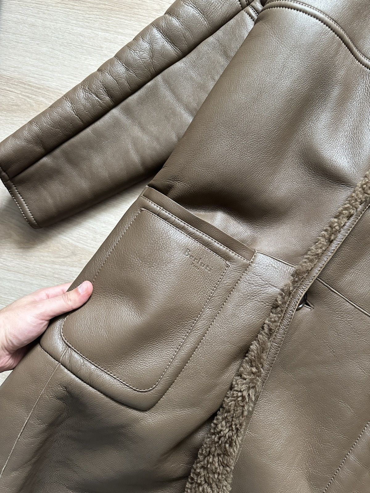 Berluti FW18 Runway Collection Toffee Shearling Coat Size US L / EU 52-54 / 3 - 4 Thumbnail