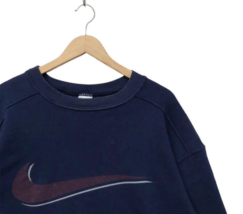 Nike Vintage 90s Nike Swoosh Print On Big Logo Sweatshirt | XL Size US L / EU 52-54 / 3 - 2 Thumbnail