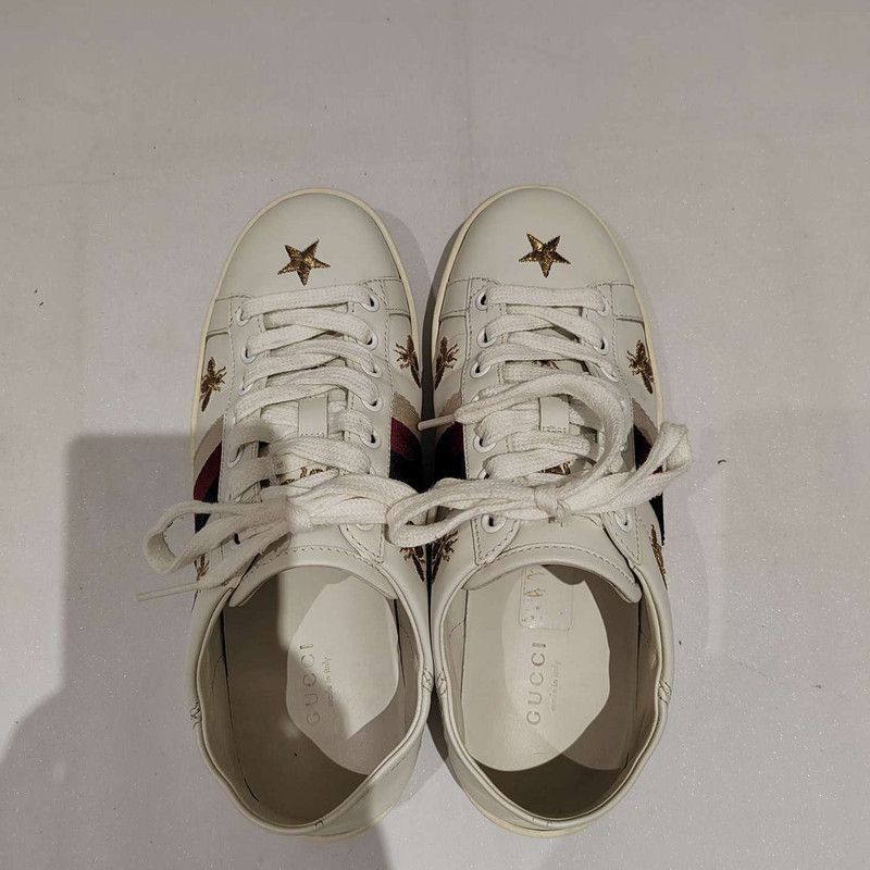 Gucci Gucci Ace Bee and Star Low-Top Sneakers Size US 5 / IT 35 - 2 Thumbnail