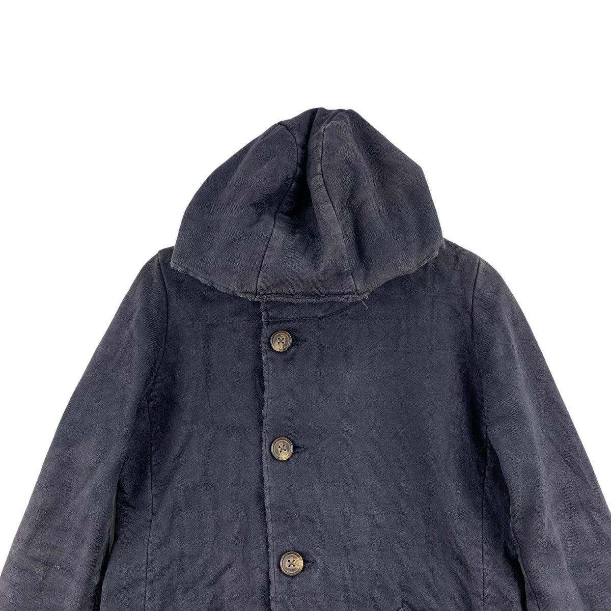Japanese Brand QUADRO Japanese Brand Sherpa Inside Button Up Hooded Coat Size US S / EU 44-46 / 1 - 2 Thumbnail