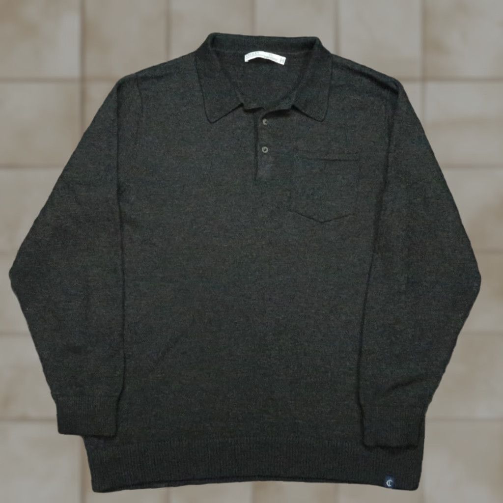 Vintage Criquet Sweater XL Men Gray Pullover Long Sleeve Knit Collared Casual Business Golf Travel Size US XL / EU 56 / 4 - 1 Thumbnail