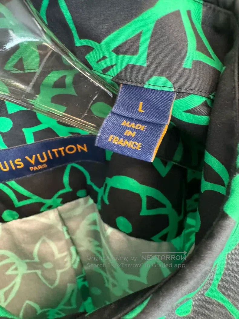 Louis Vuitton Louis Vuitton Green Pyramid Multi-Element Landscape Shirt Size US L / EU 52-54 / 3 - 4 Thumbnail