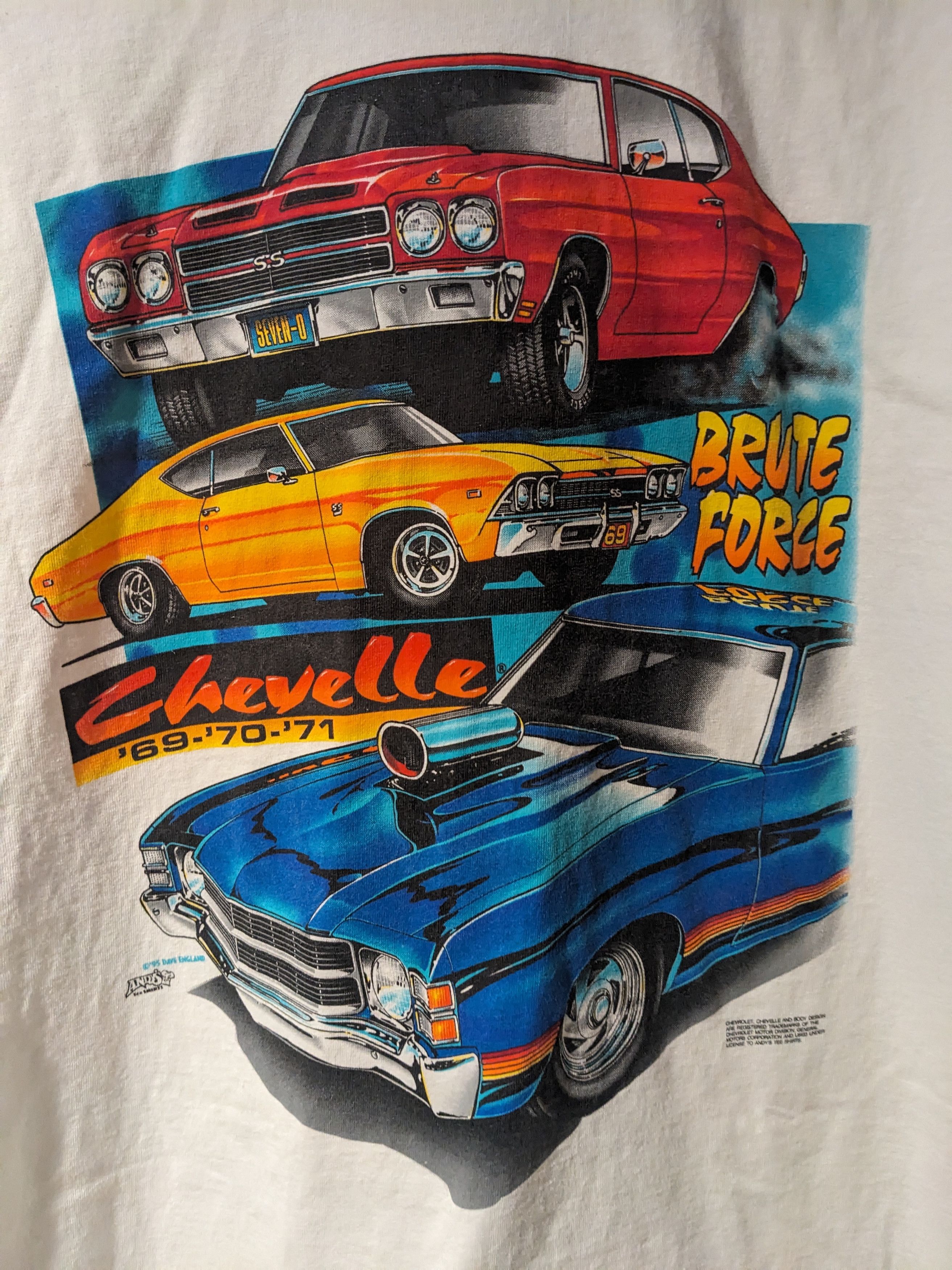 Chevrolet × NASCAR × Vintage Vintage 1995 Chevelle Brute Force Racing Nascar T-Shirt Size US XL / EU 56 / 4 - 2 Thumbnail