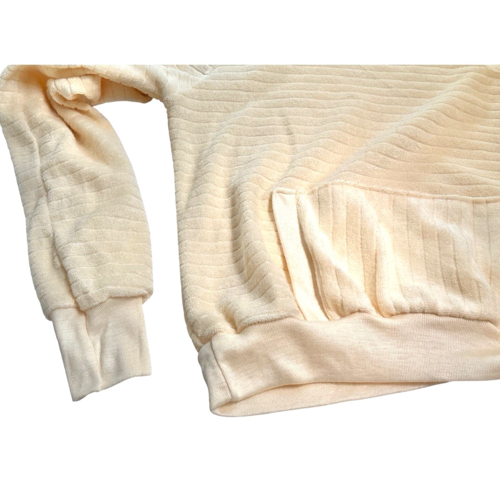 Wrangler VINTAGE Wrangler Velour Ribbed Long Sleeve Shirt Juniors L Ivory 80s USA Made Size L / US 10 / IT 46 - 4 Thumbnail