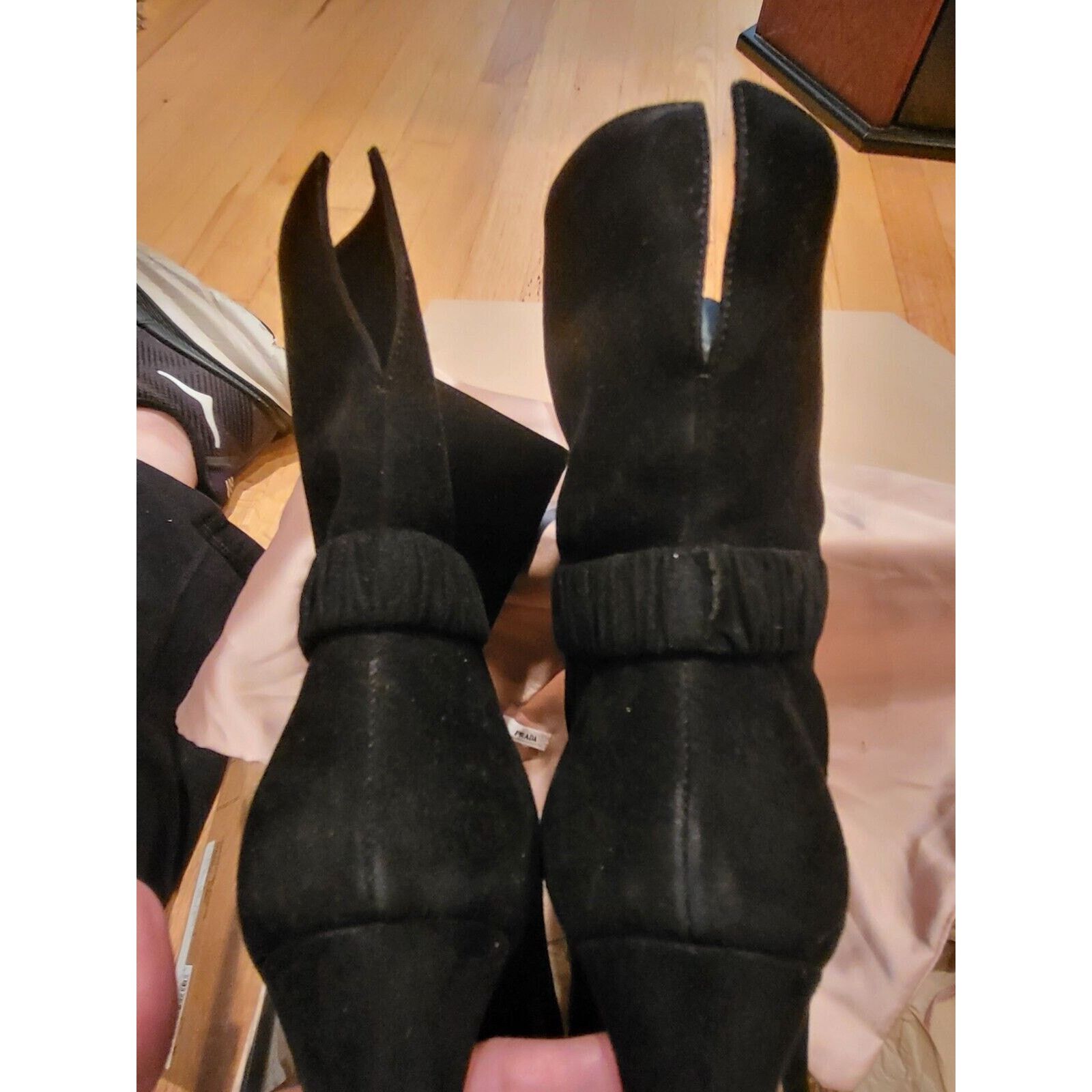 Prada Prada Peep Toe Suede Bootie. See Pictures For Imperfections. Size US 9 / IT 39 - 5 Thumbnail