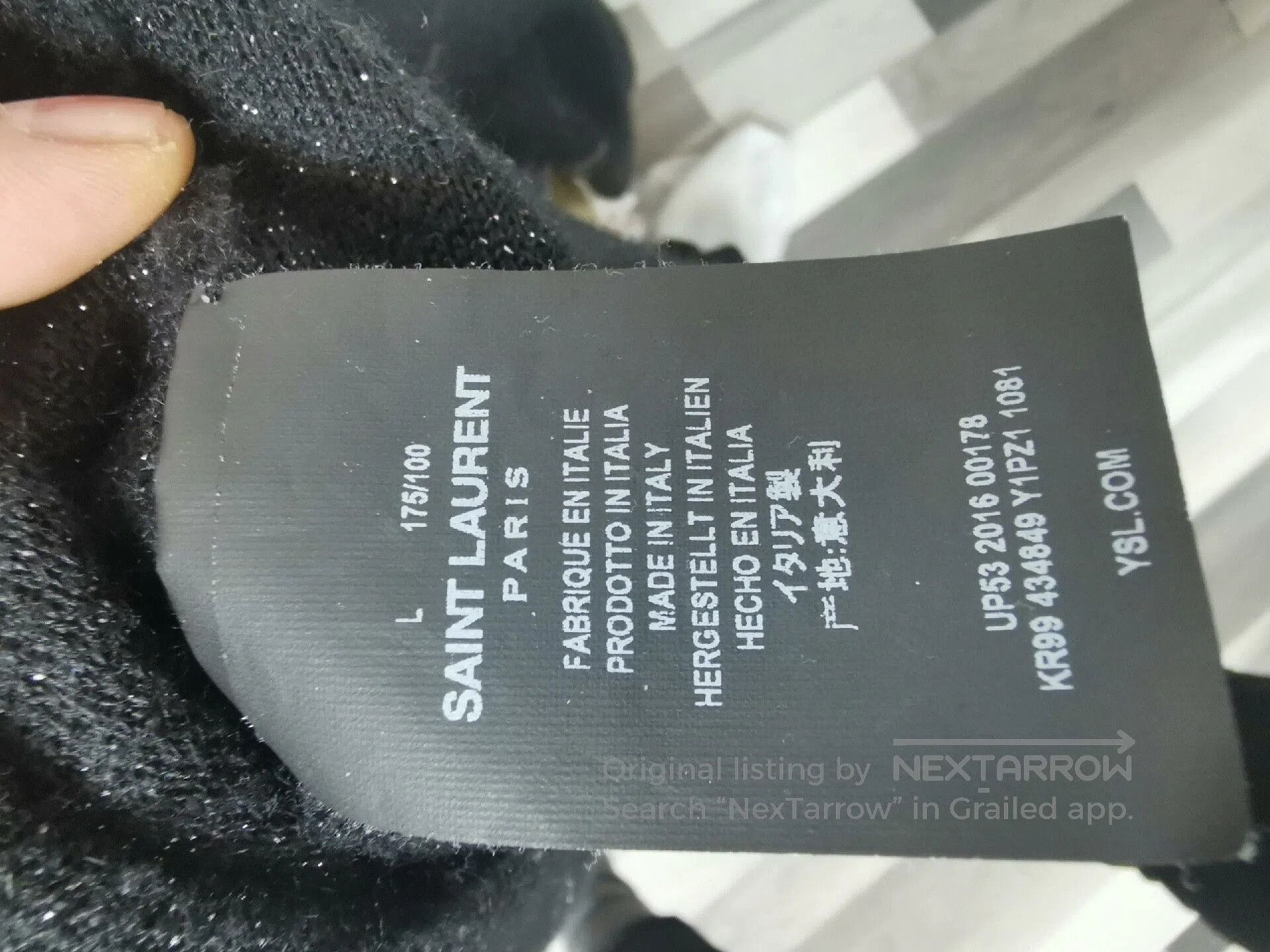 Saint Laurent Paris Saint Laurent Classic Black Sweater. Size US L / EU 52-54 / 3 - 4 Thumbnail