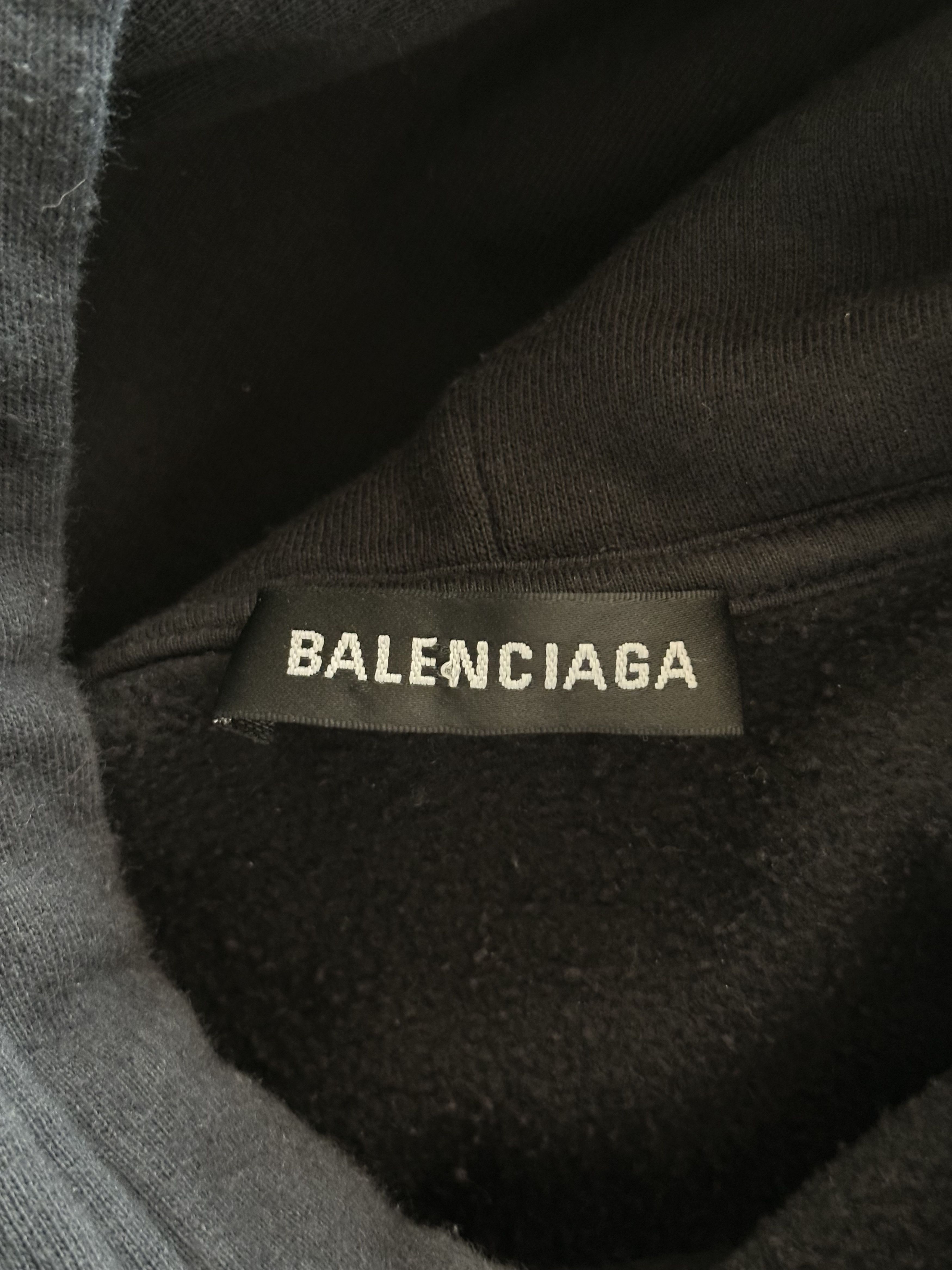 Balenciaga Balenciaga Black Sinners Embroidered Hoodie Size US XXL / EU 58 / 5 - 3 Thumbnail