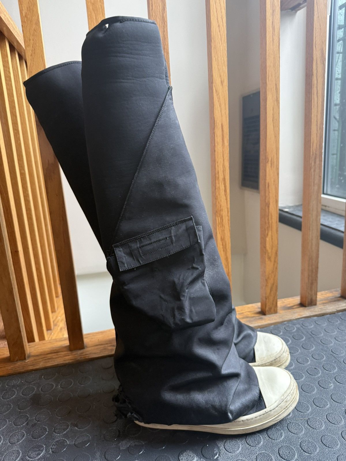 Rick Owens Drkshdw Rick Owens DRKSHDW Cargo Fetish Sneakers - Neoprene Size US 8 / EU 41 - 1 Thumbnail