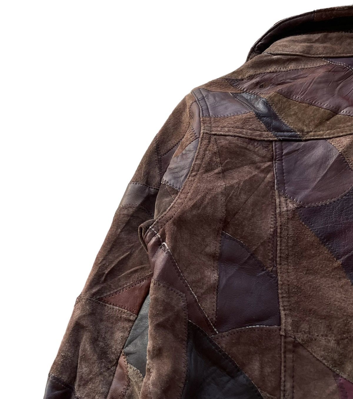 Leather Vintage ASW Patchwork Pigskin Leather Jacket Size M / US 6-8 / IT 42-44 - 18 Thumbnail