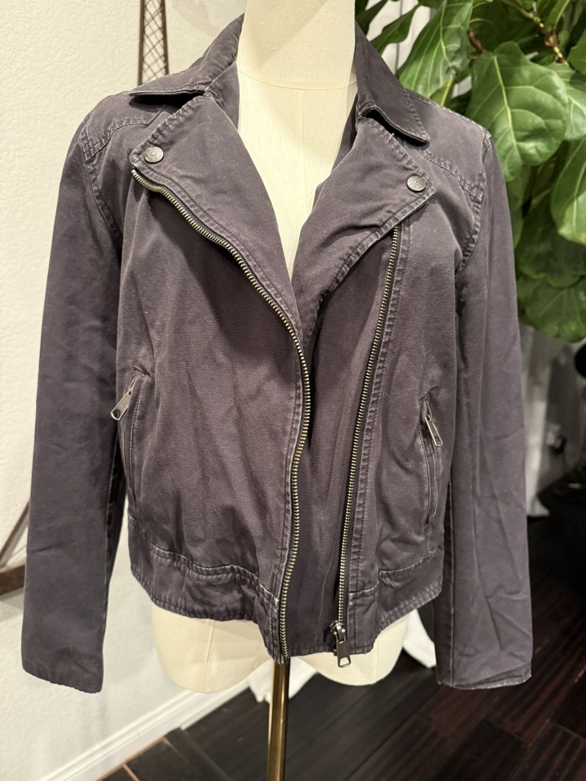 Levi's Levi’s Black Moto Jacket M Cotton Twill Asymmetrical Zip Size M / US 6-8 / IT 42-44 - 1 Thumbnail