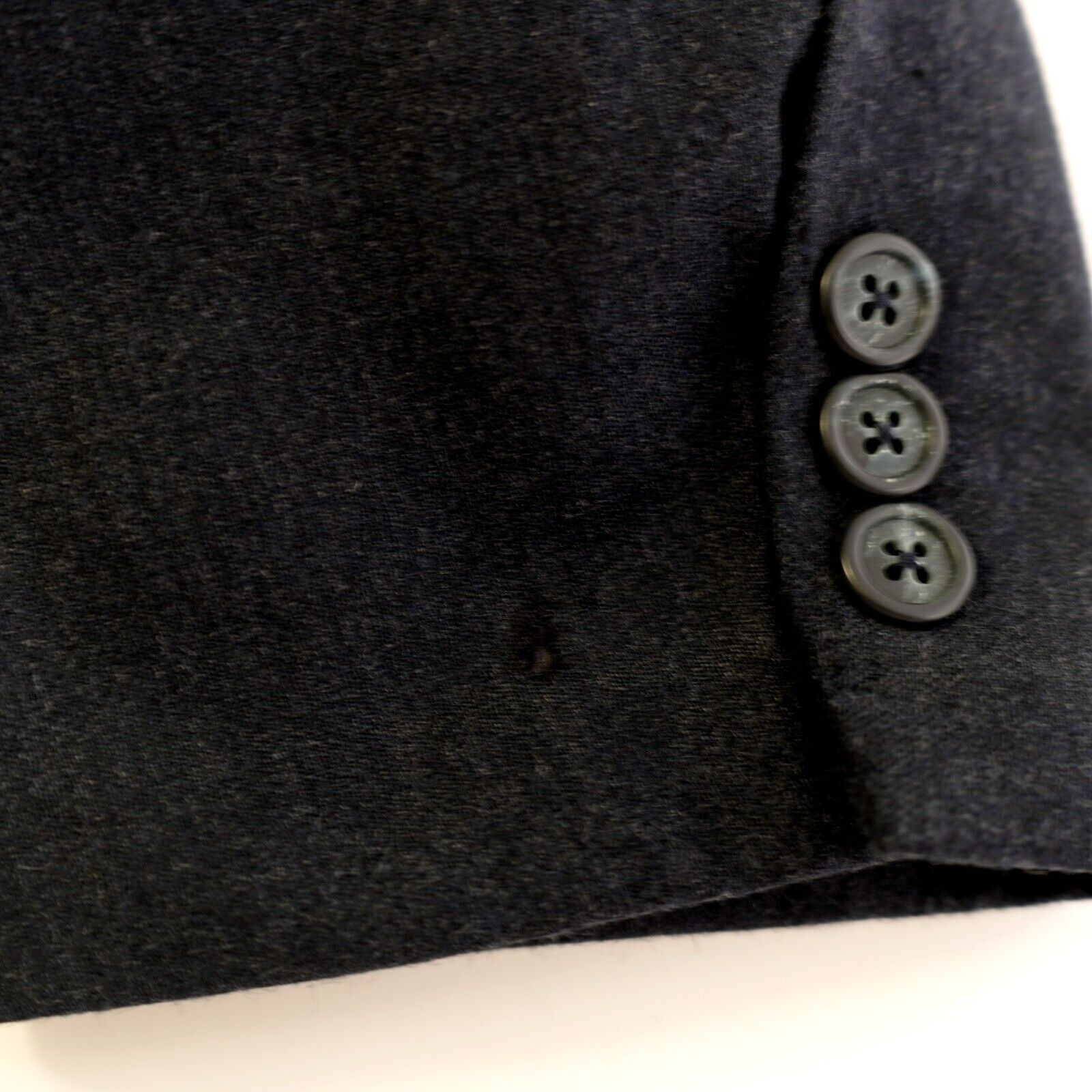 Austin Reed DAMAGED Austin Reed Blue Flannel Wool 2 Button Blazer 40R Ti Size 40R - 15 Thumbnail