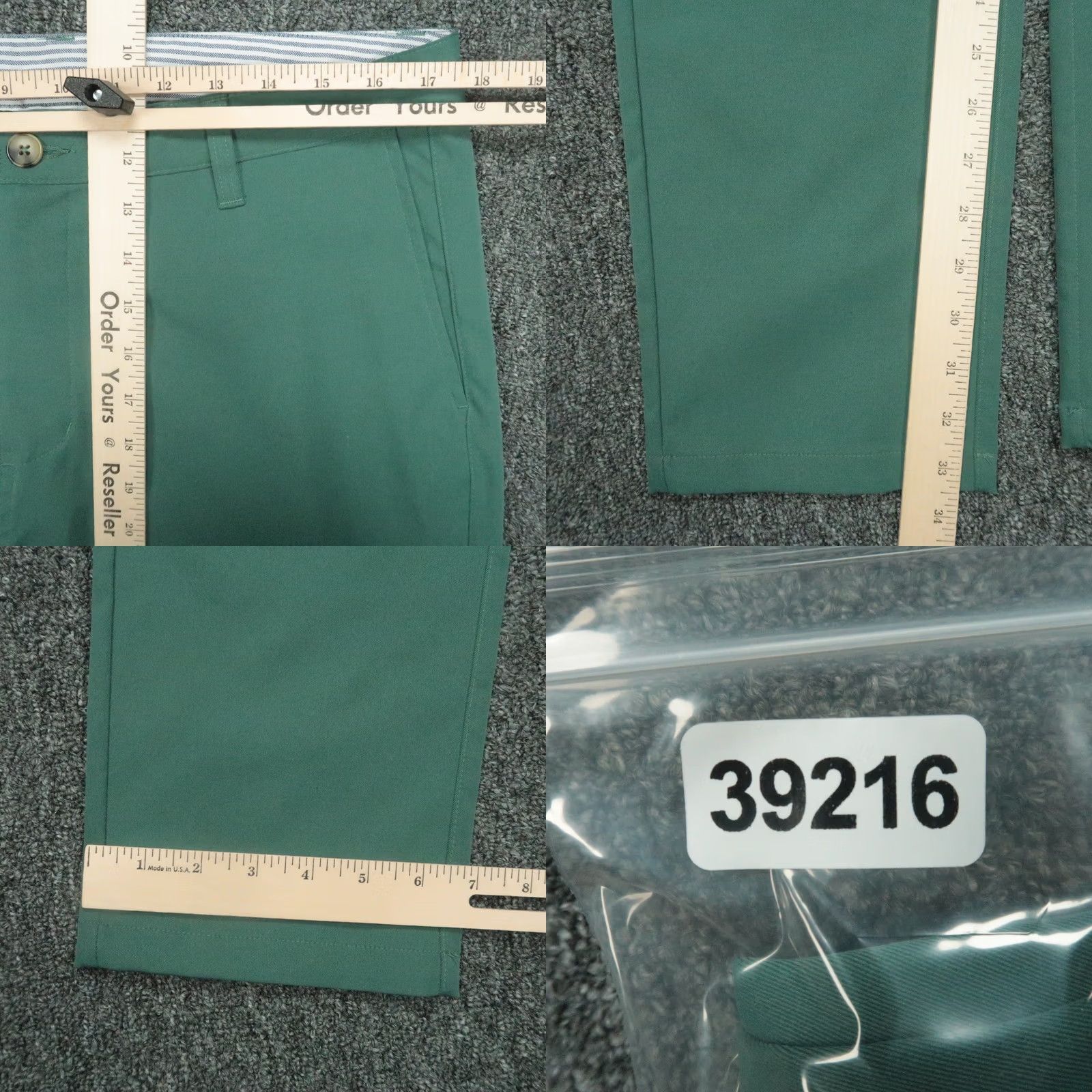 Rhone Rhone Pants Mens 34x34 Green Tech Performance Chino Stretch Flat Front Trouser Size US 34 / EU 50 - 8 Thumbnail