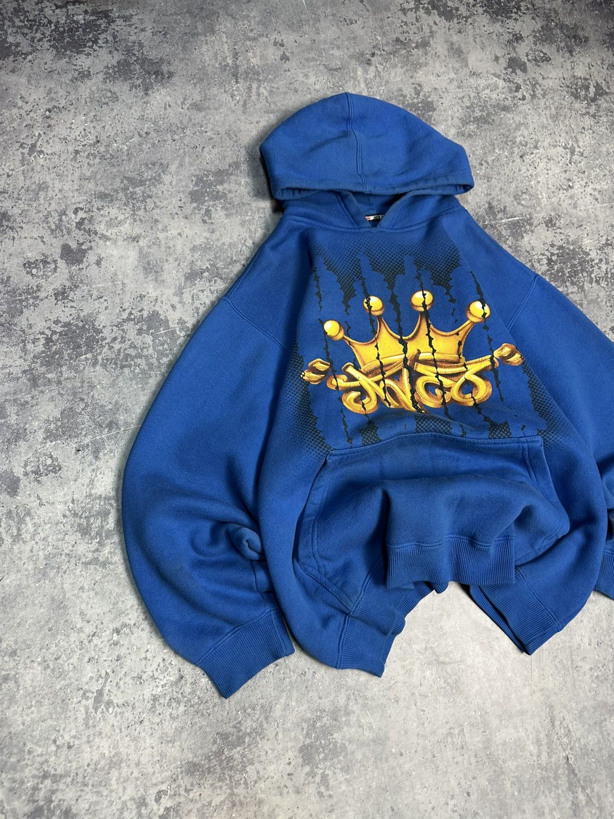 JNCO Vintage Y2K JNCO jeans crown blue hoodie sweatshirt Size US XL / EU 56 / 4 - 2 Thumbnail