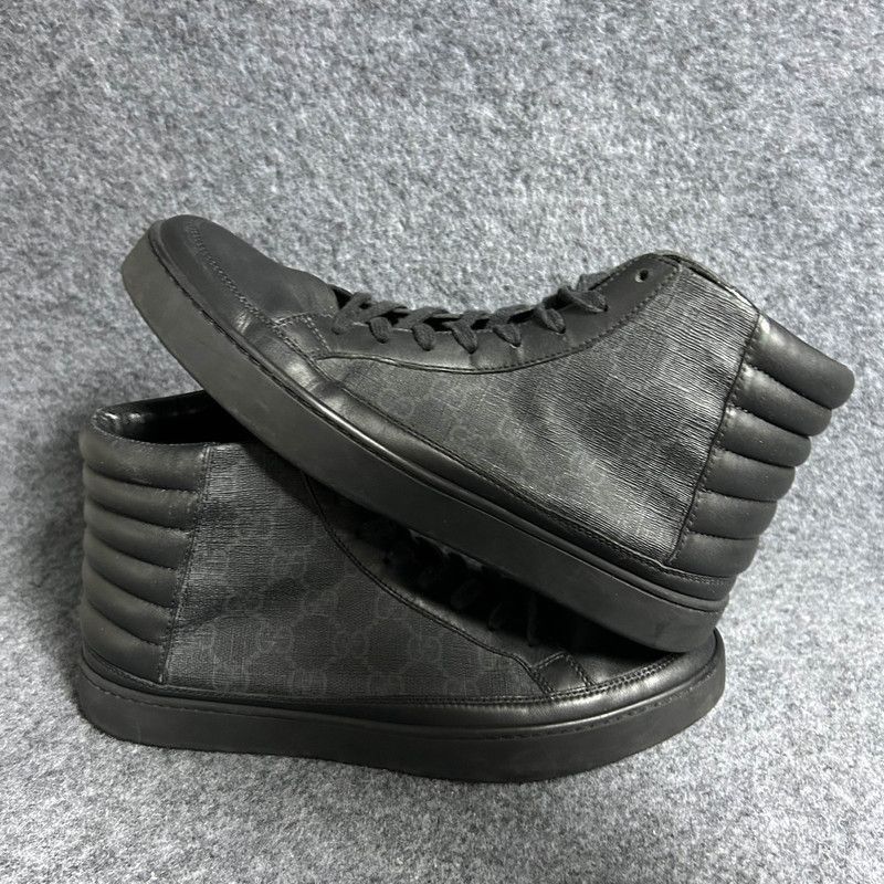 Gucci Gucci High-Top Sneakers in Black Size US 7.5 / EU 40-41 - 8 Thumbnail