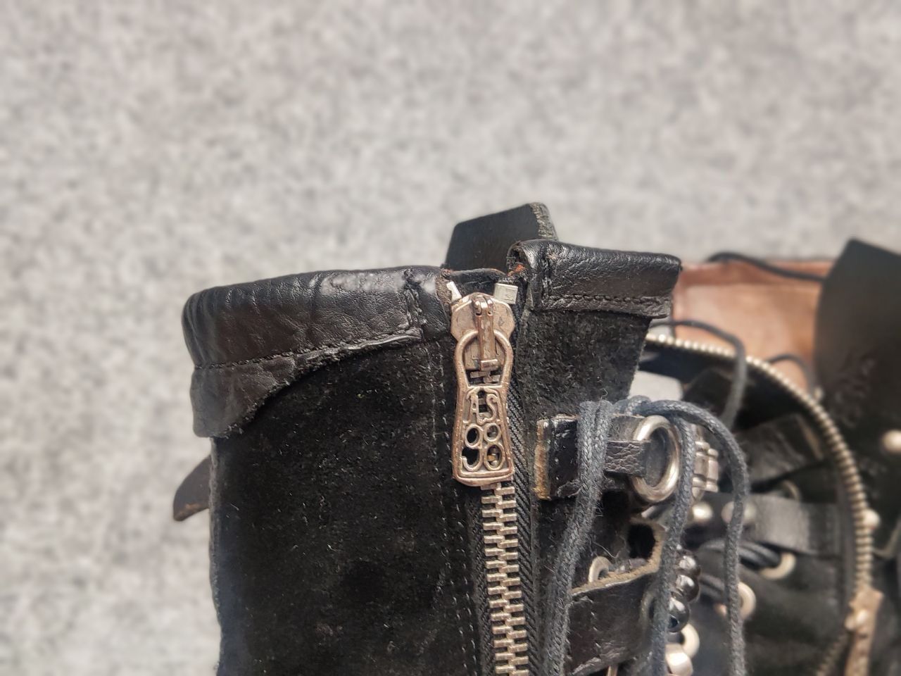 A.S.98 A.S.98 Vintage Black Suede Avant garde Mid Calf Combat Boots Size US 6 / IT 36 - 20 Thumbnail