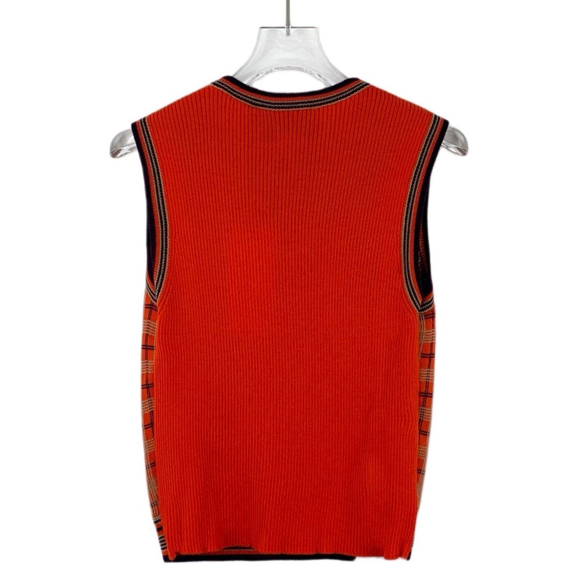 Gucci Gucci Plaid Pig Embroidery Wool Sleeveless Knit Vest K26WX Size XS / US 0-2 / IT 36-38 - 2 Thumbnail