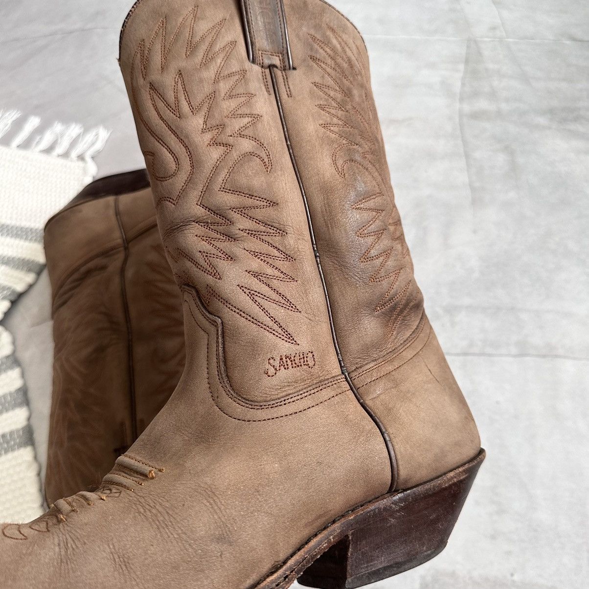 Cowboy Equipment Vintage Sancho Western Cowboy Boots Biker Celine Vibe Size US 9 / EU 42 - 9 Thumbnail