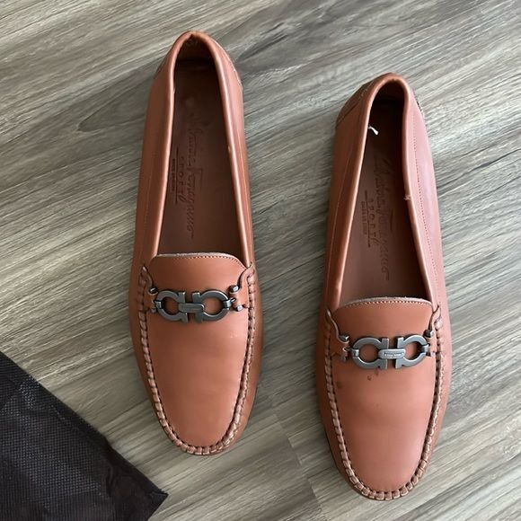 Salvatore Ferragamo Salvatore Ferragamo Sport Horsebit Leather Engraved Logo Dri Size US 8.5 / IT 38.5 - 1 Thumbnail