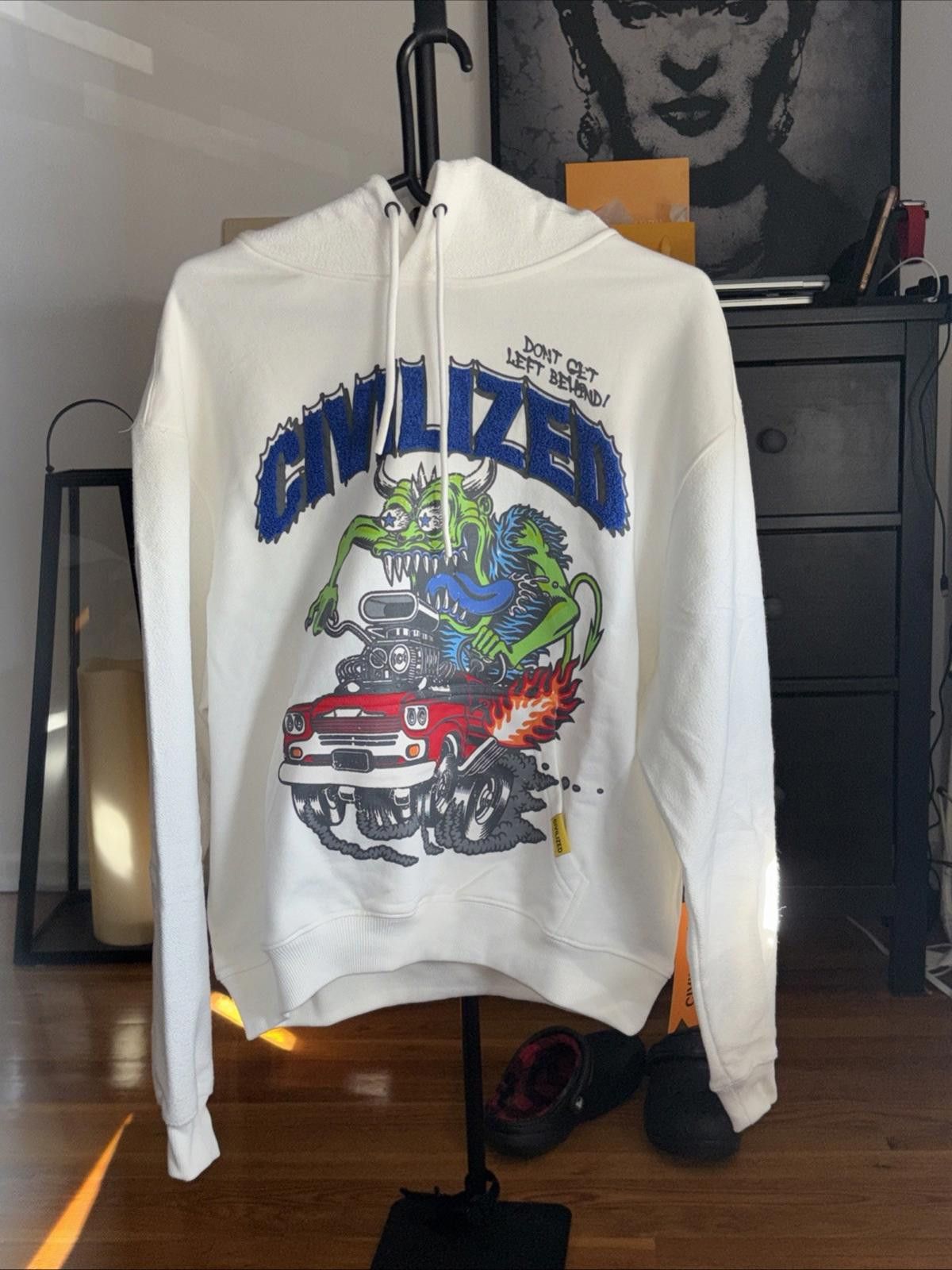 Civilized Civilized Don’t Get Left Behind White Hoodie Size Small NWT Size US S / EU 44-46 / 1 - 1 Thumbnail