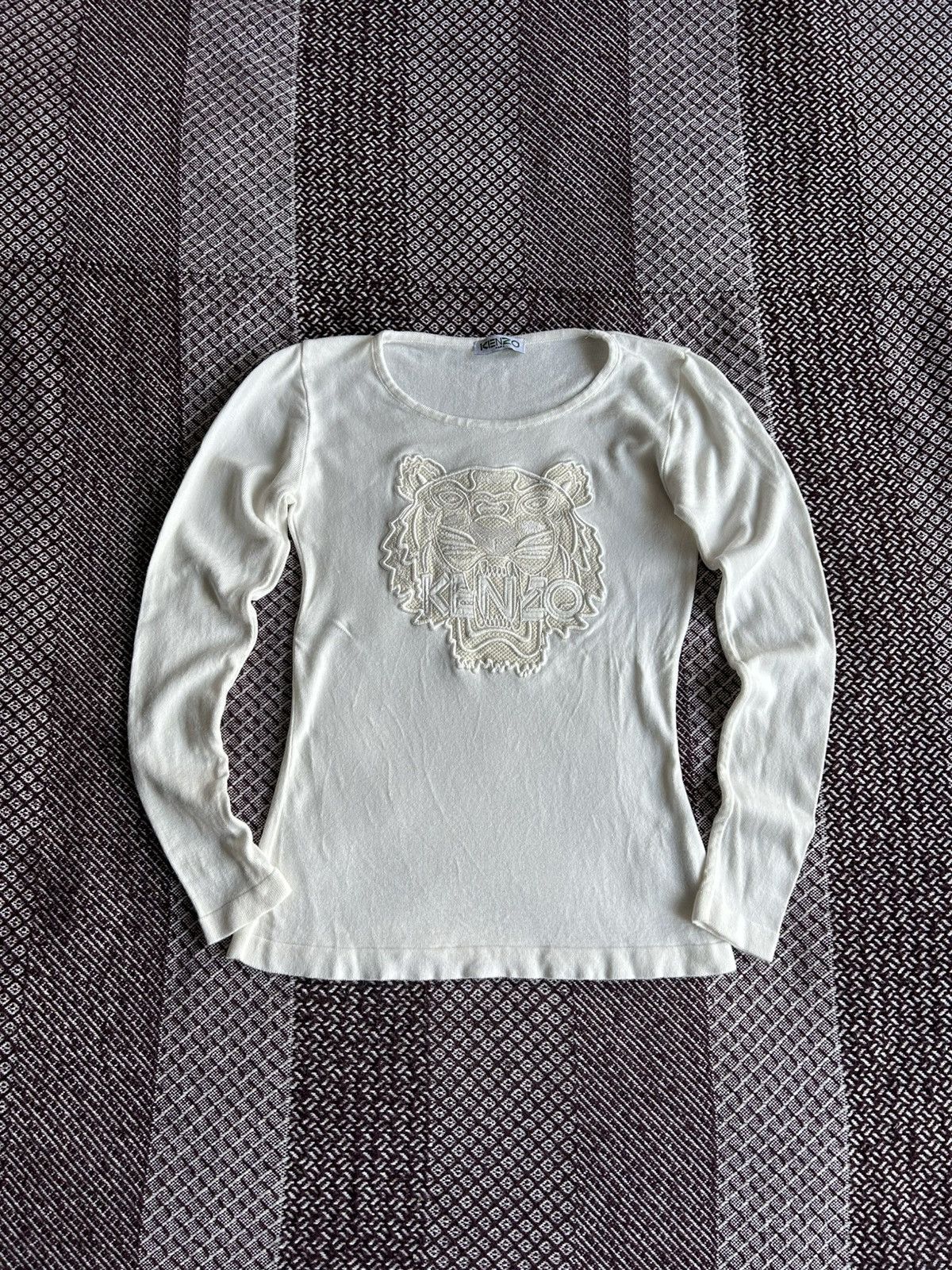 Kenzo Kenzo Women Big Logo Longsleeve Solid Style Italy Size Small Size S / US 4 / IT 40 - 1 Thumbnail