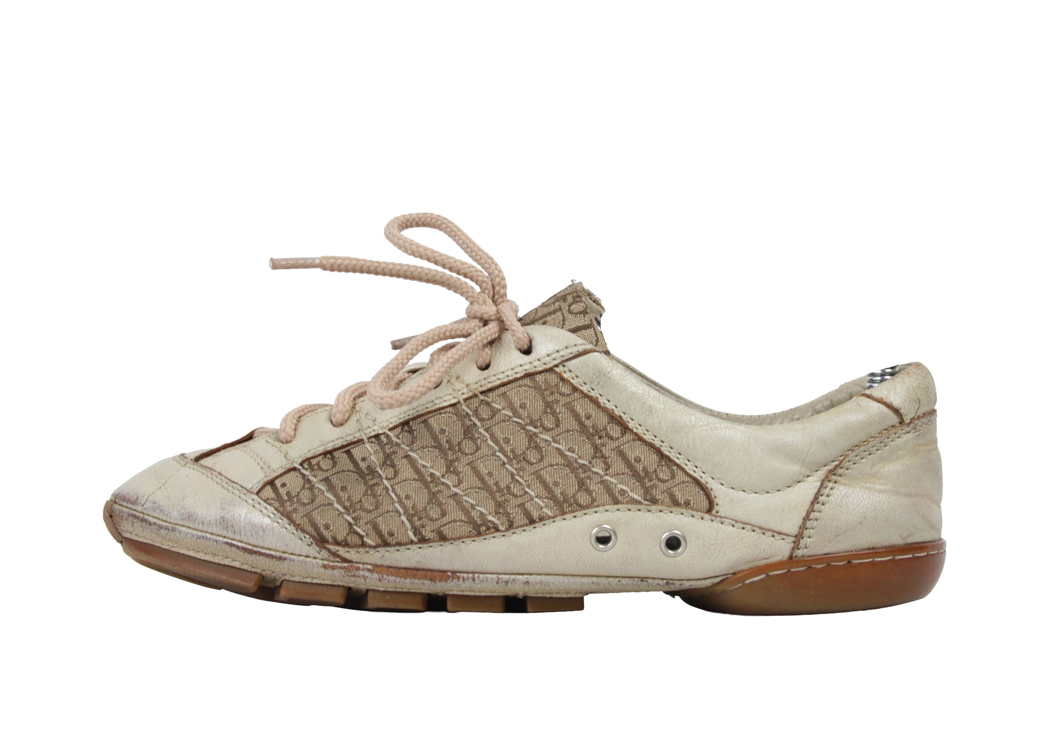 Dior 00S Galliano Era Diorissimo Low Sneakers Vintage Size US 8 / IT 38 - 2 Thumbnail