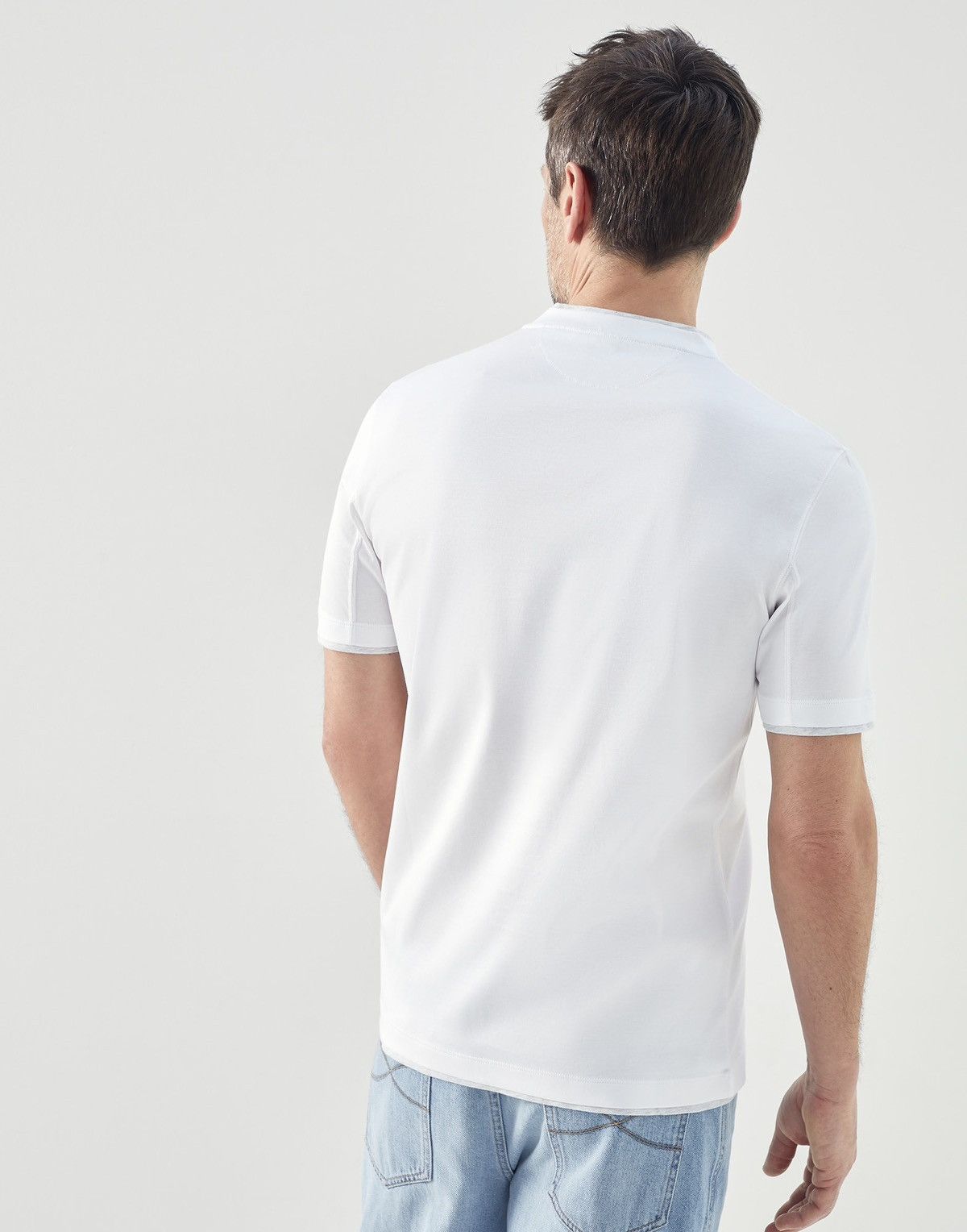 Brunello Cucinelli Brunello Cucinelli White Crew Neck T-Shirt 100% Cotton Size US M / EU 48-50 / 2 - 4 Thumbnail