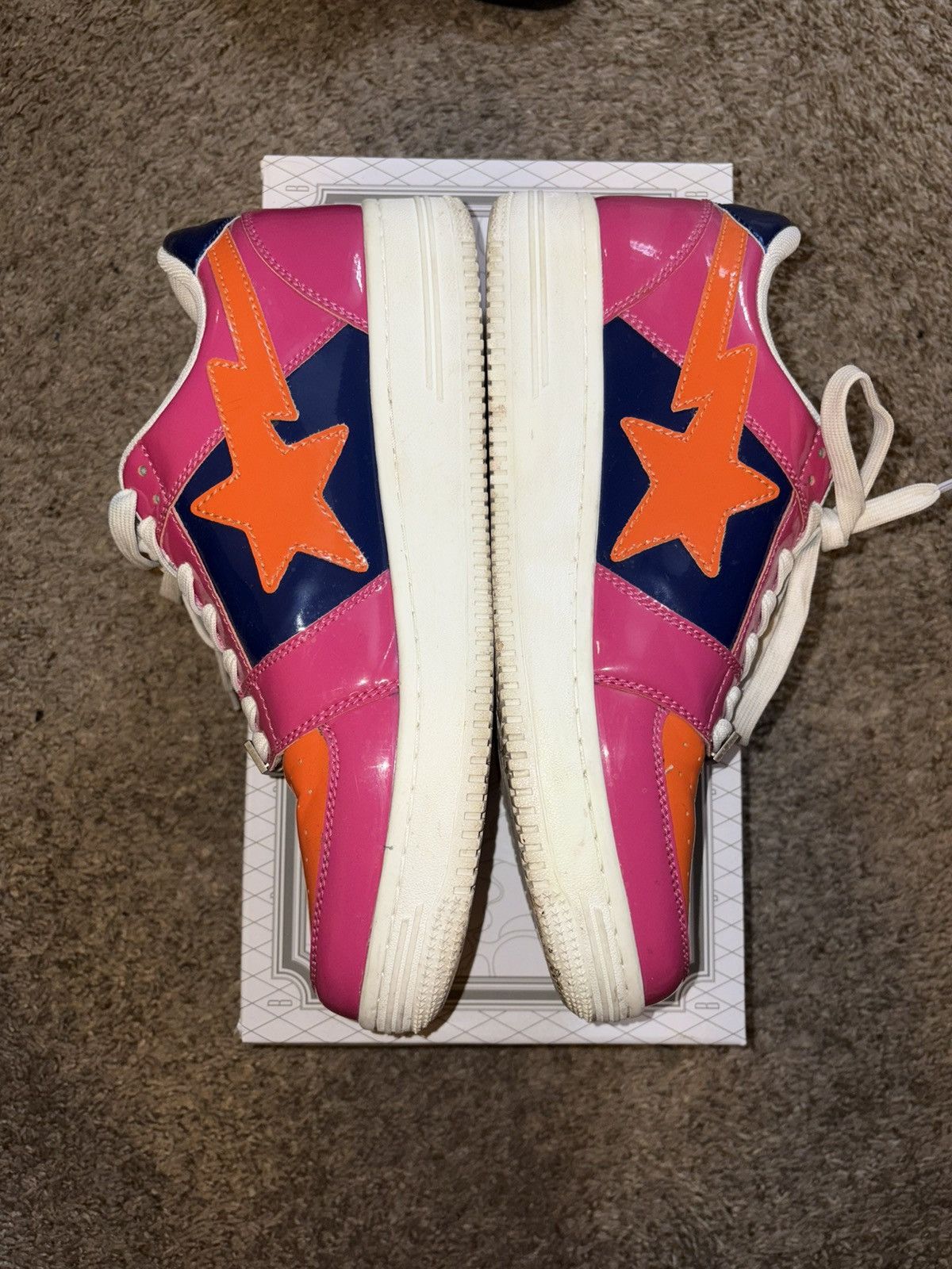Bape Bape Bapesta Pink and Orange Size US 10.5 / EU 43-44 - 1 Thumbnail