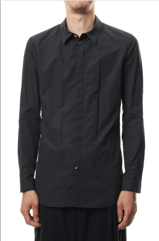 image of Devoa Shirt Shc-Opb Charcoal Black Olmetex Technical Fabrics, Men's (Size Medium)