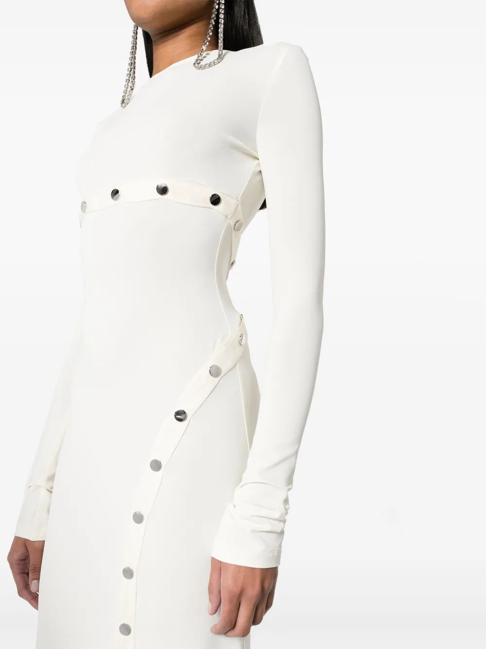 The Attico o1mle0526 Midi Dress In Neutrals Size M / US 6-8 / IT 42-44 - 4 Thumbnail