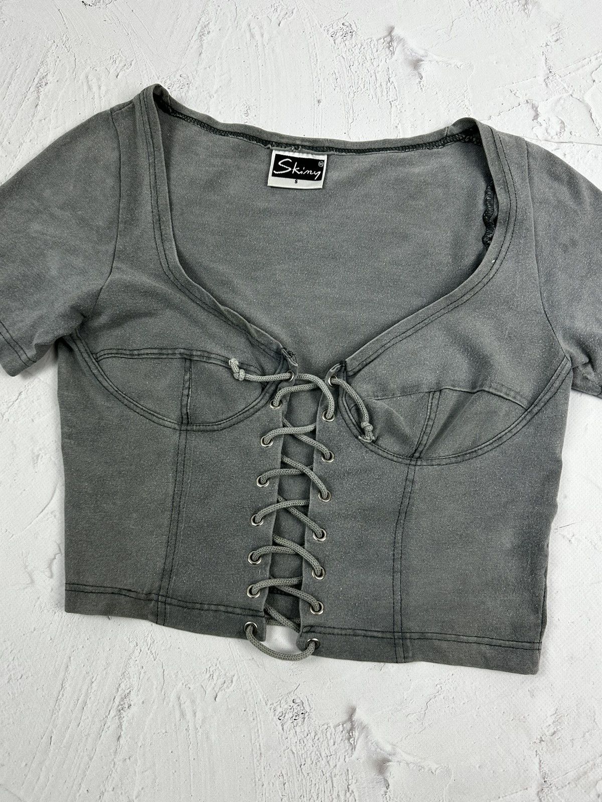 Japanese Brand × Vintage Vintage Short Sleeve Cropp Top Size S / US 4 / IT 40 - 2 Thumbnail