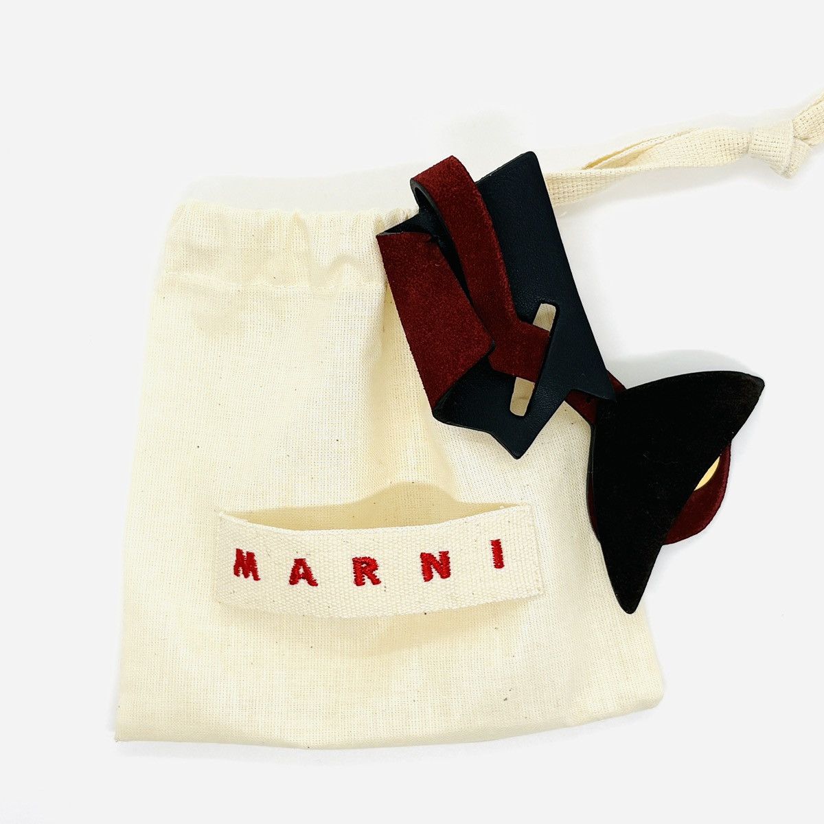 Marni Geometric Leather Brooch Size ONE SIZE - 6 Thumbnail