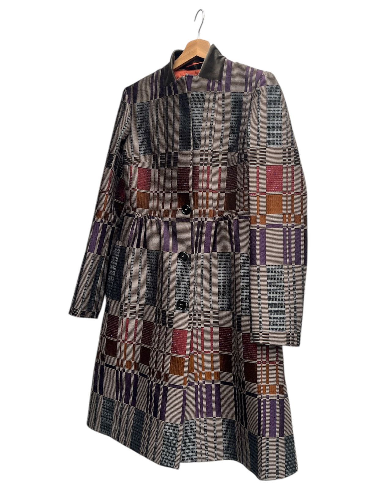 Etro Etro Milano Geometric Pattern Wool Jacquard Coat Size S / US 4 / IT 40 - 9 Thumbnail