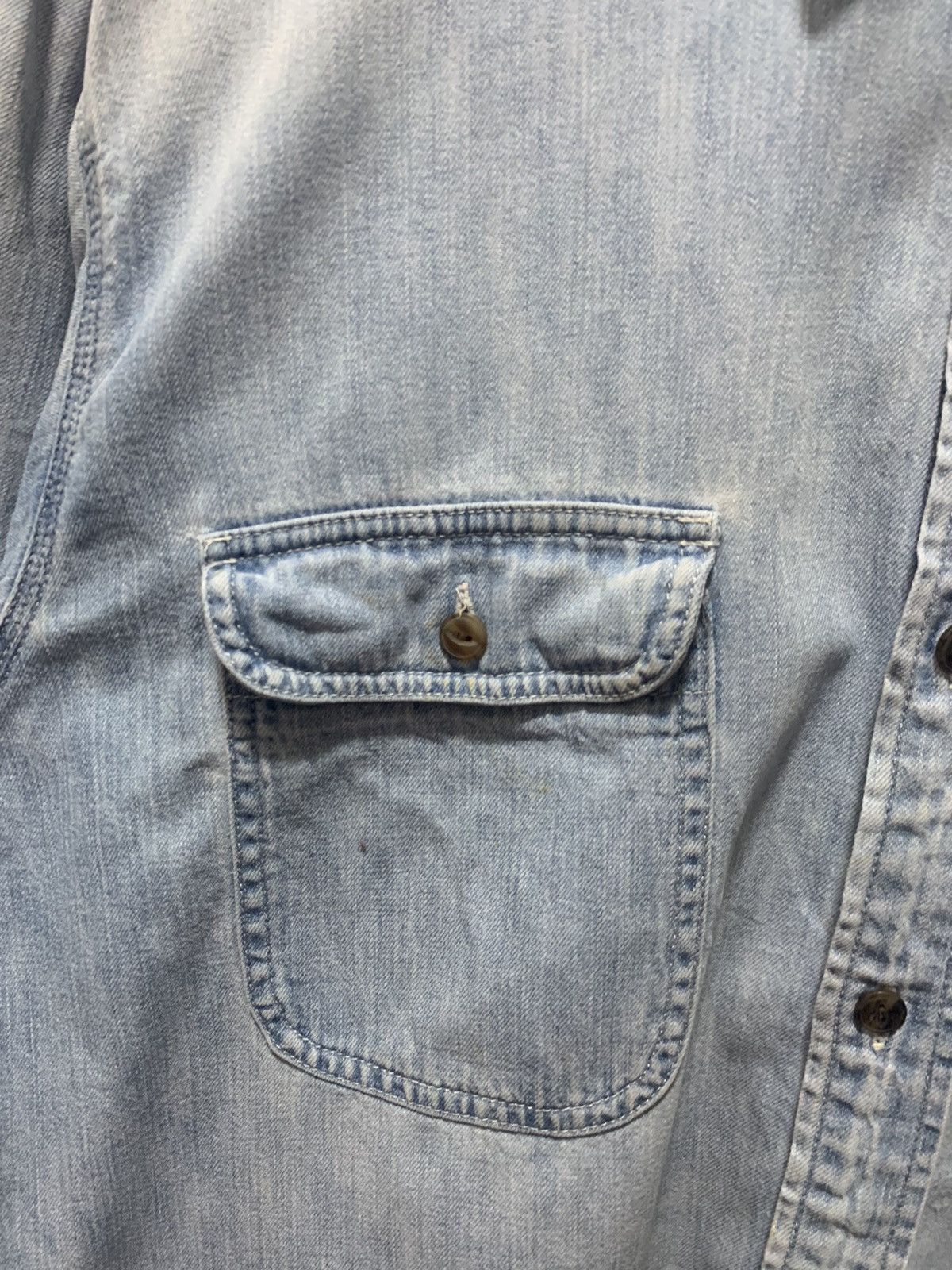 Levi's Vintage Levi’s Denim Sun Faded Shirt Large Size Size US L / EU 52-54 / 3 - 6 Thumbnail