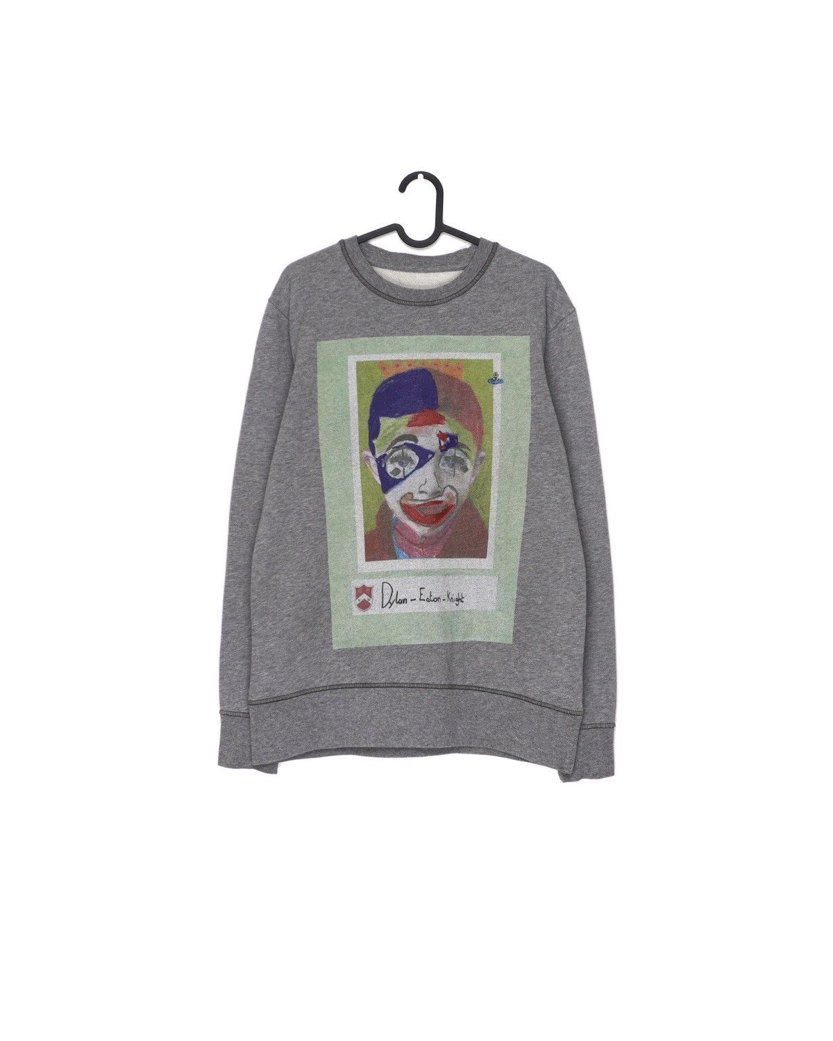 Image of Vivienne Westwood Dylan Eaton Knight Pattern Crew Sweatshirt in Grey, Men's (Size XS)