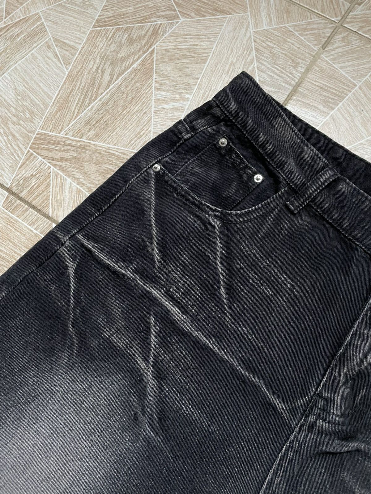 Designer × Vintage Avant Garde Y2K Distressed Vintage Washed 90s Custom Jeans Size US 34 / EU 50 - 3 Thumbnail