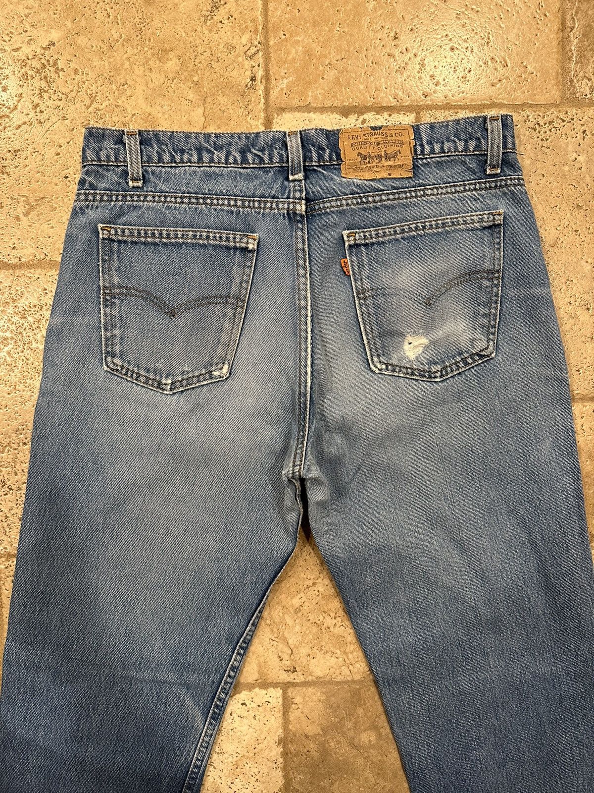 Levi's Vintage Levi’s 505 Orange Tab Blue Wash Denim Jeans Size US 36 / EU 52 - 8 Thumbnail