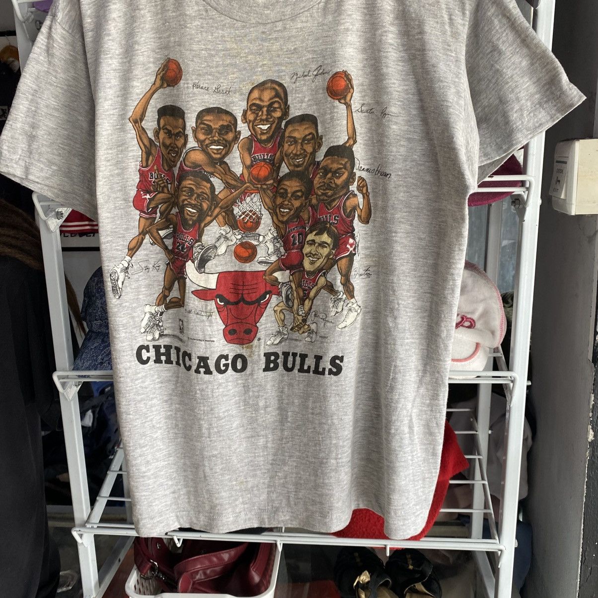 Salem Sportswear VINTAGE 90s CHICAGO BULLS SLAM DUNK TEE SHIRT Size US L / EU 52-54 / 3 - 4 Thumbnail