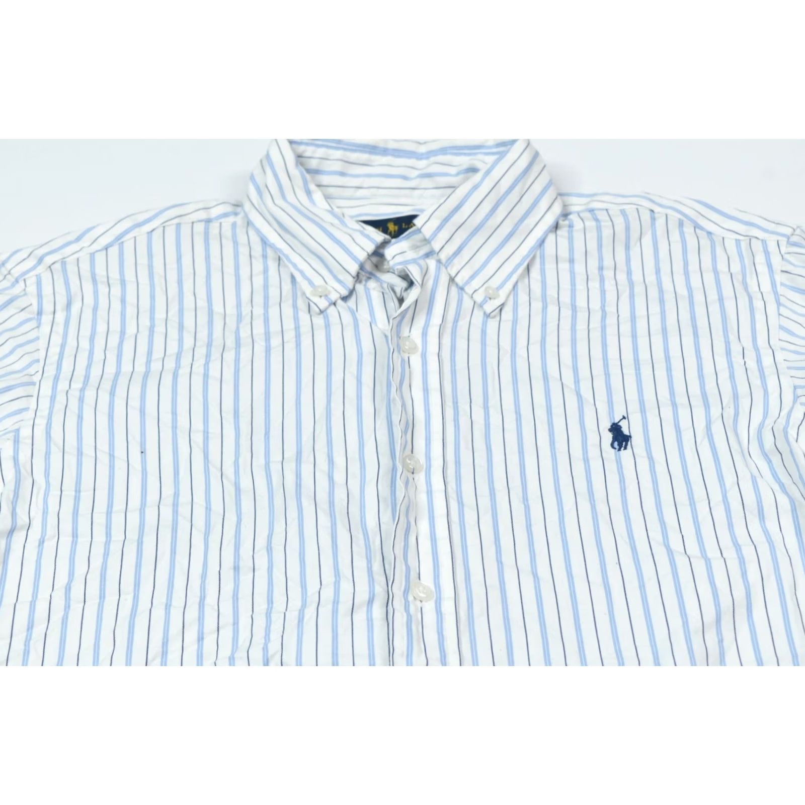 Ralph Lauren Ralph Lauren Shirt Mens 15 White Blue Striped Cotton Button-Down Long Sleeve Size US M / EU 48-50 / 2 - 3 Thumbnail