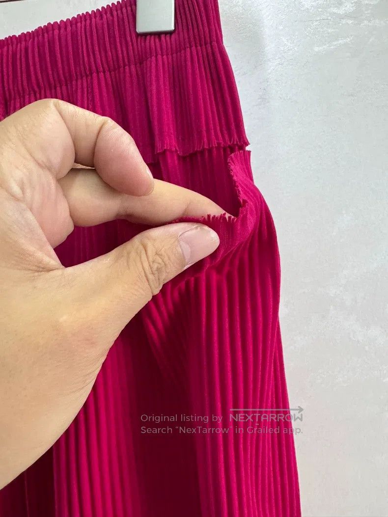Issey Miyake Issey Miyake size:one size Red Pants Size 22" - 2 Thumbnail