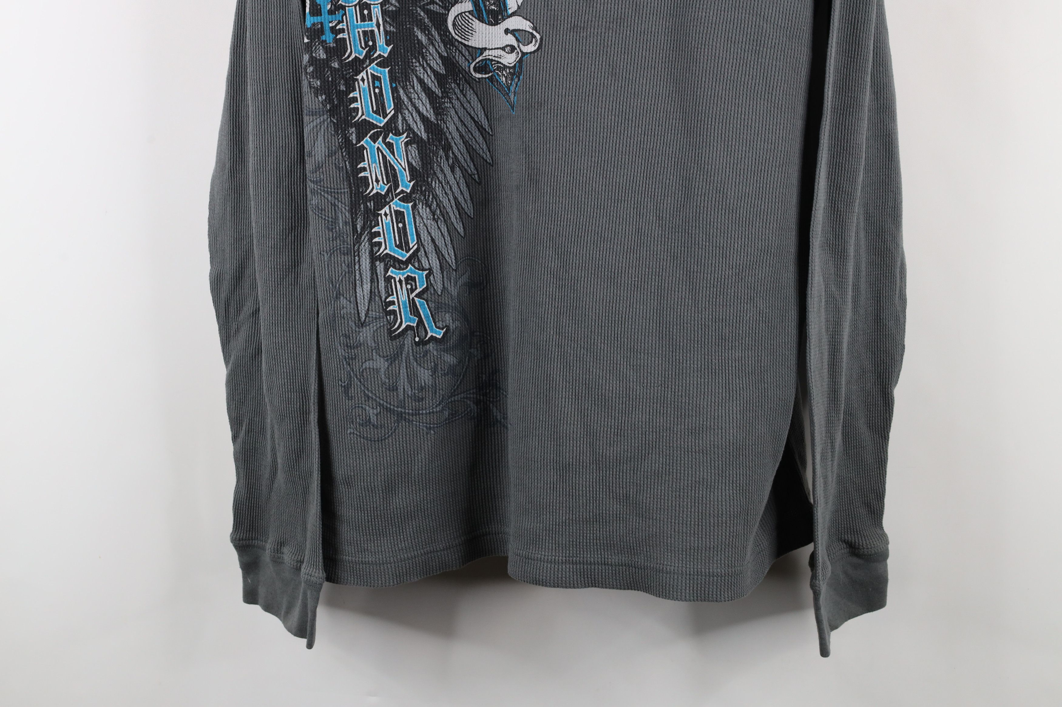 Vintage Vintage Y2K Streetwear UFC MMA Fighting Thermal Knit T-Shirt Size US L / EU 52-54 / 3 - 3 Thumbnail