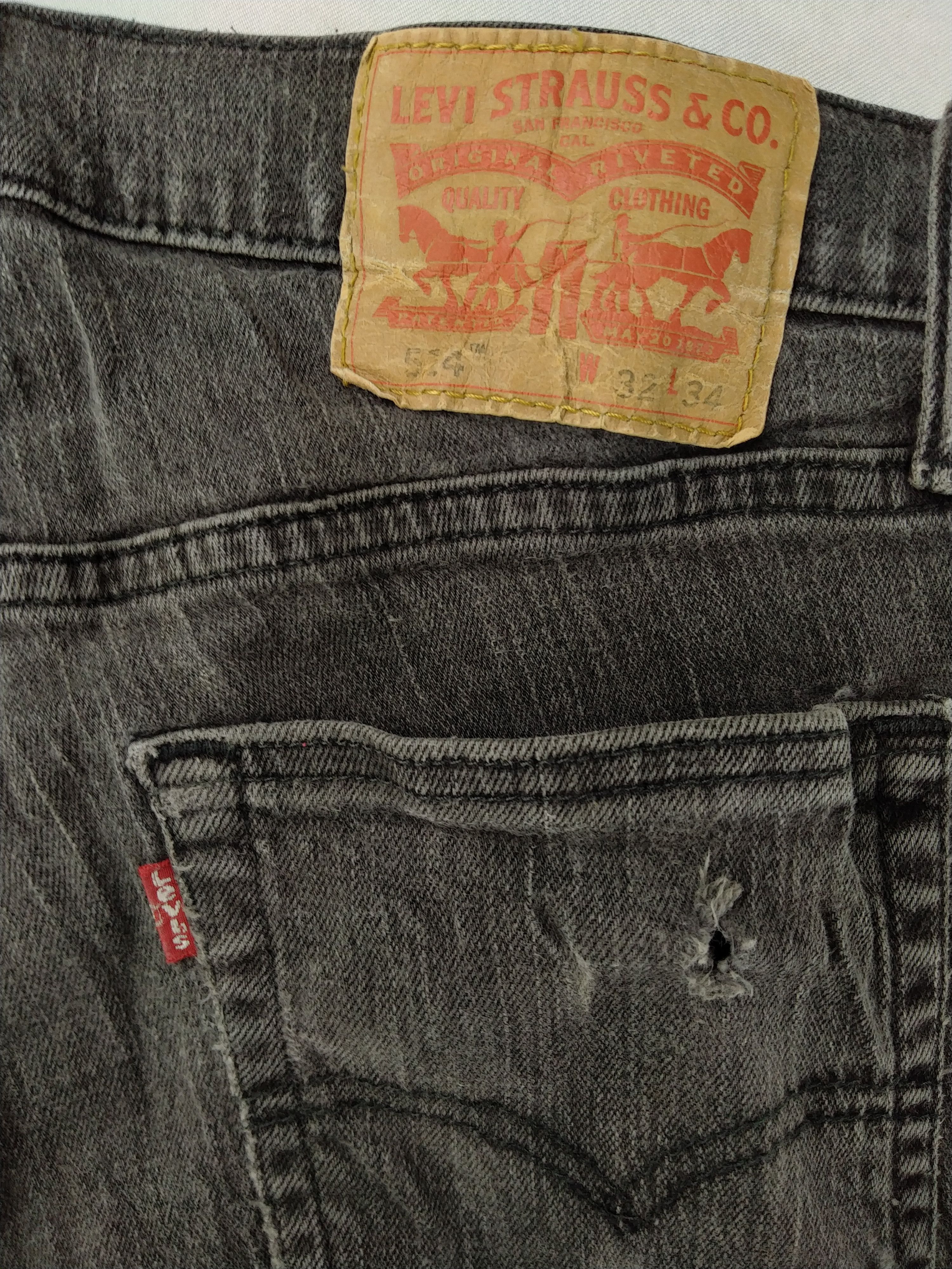 Levi's Black Vintage Levi's 514 Stretchable Denim 31 x 31.5 -JN749 Size US 31 - 10 Thumbnail