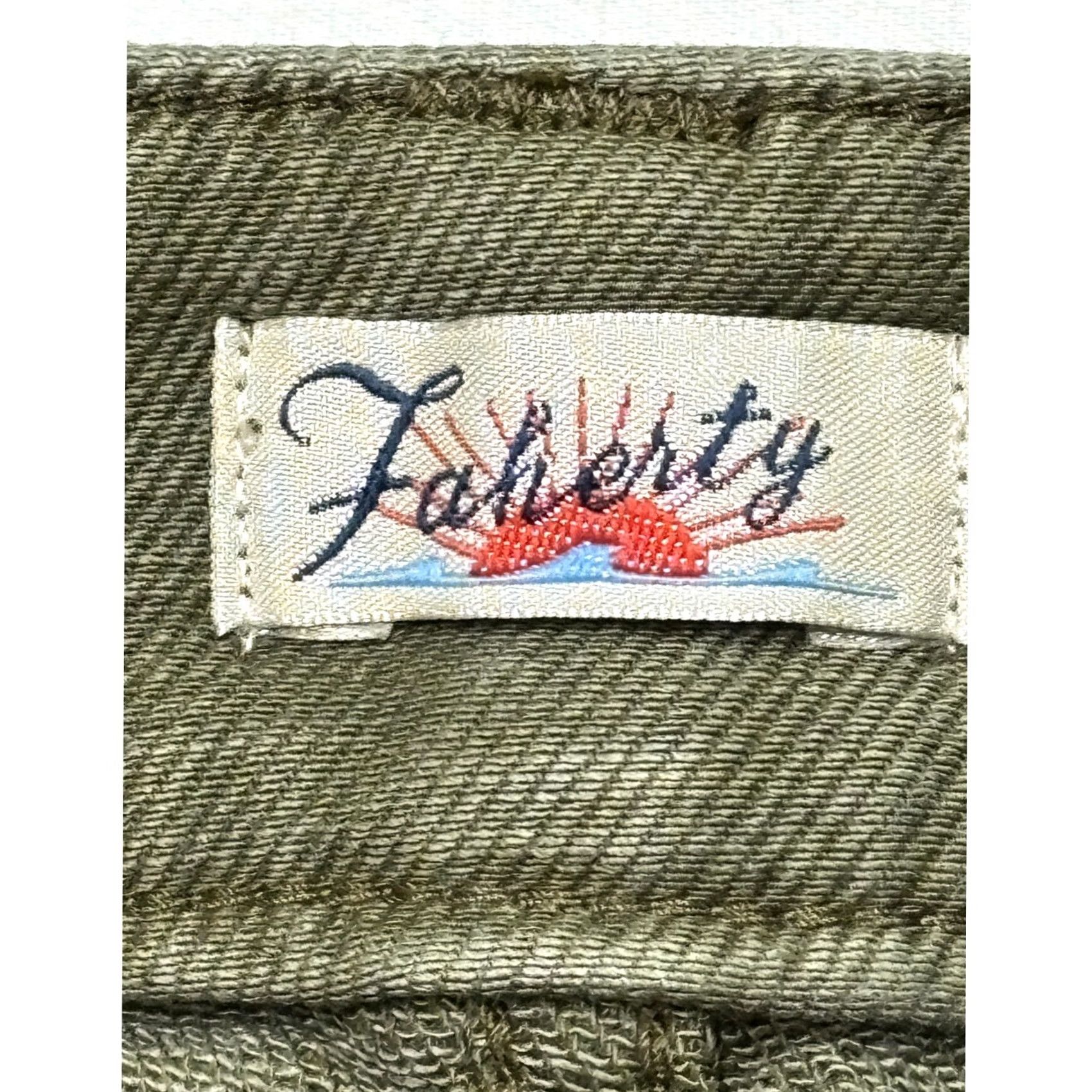 Faherty Faherty Women Olive Green Twill Stretch Patch Pocket Pants WBS2330-MYO 25x30 Size 42" / US 20 - 3 Thumbnail