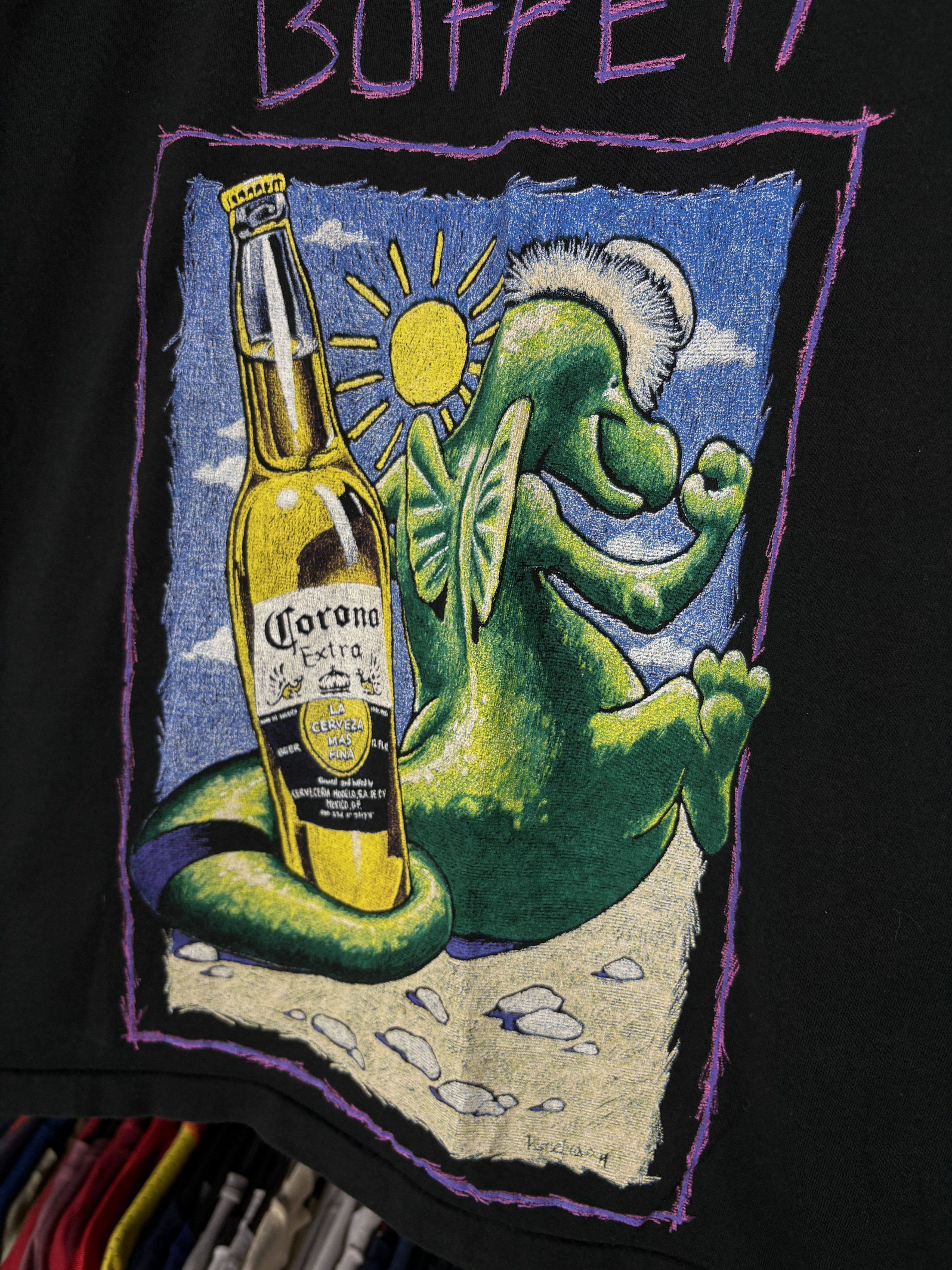 Band Tees × Giant × Vintage Vintage Giant 1994 Jimmy Buffett Sunfaded Tour Tee Shirt Size US L / EU 52-54 / 3 - 3 Thumbnail