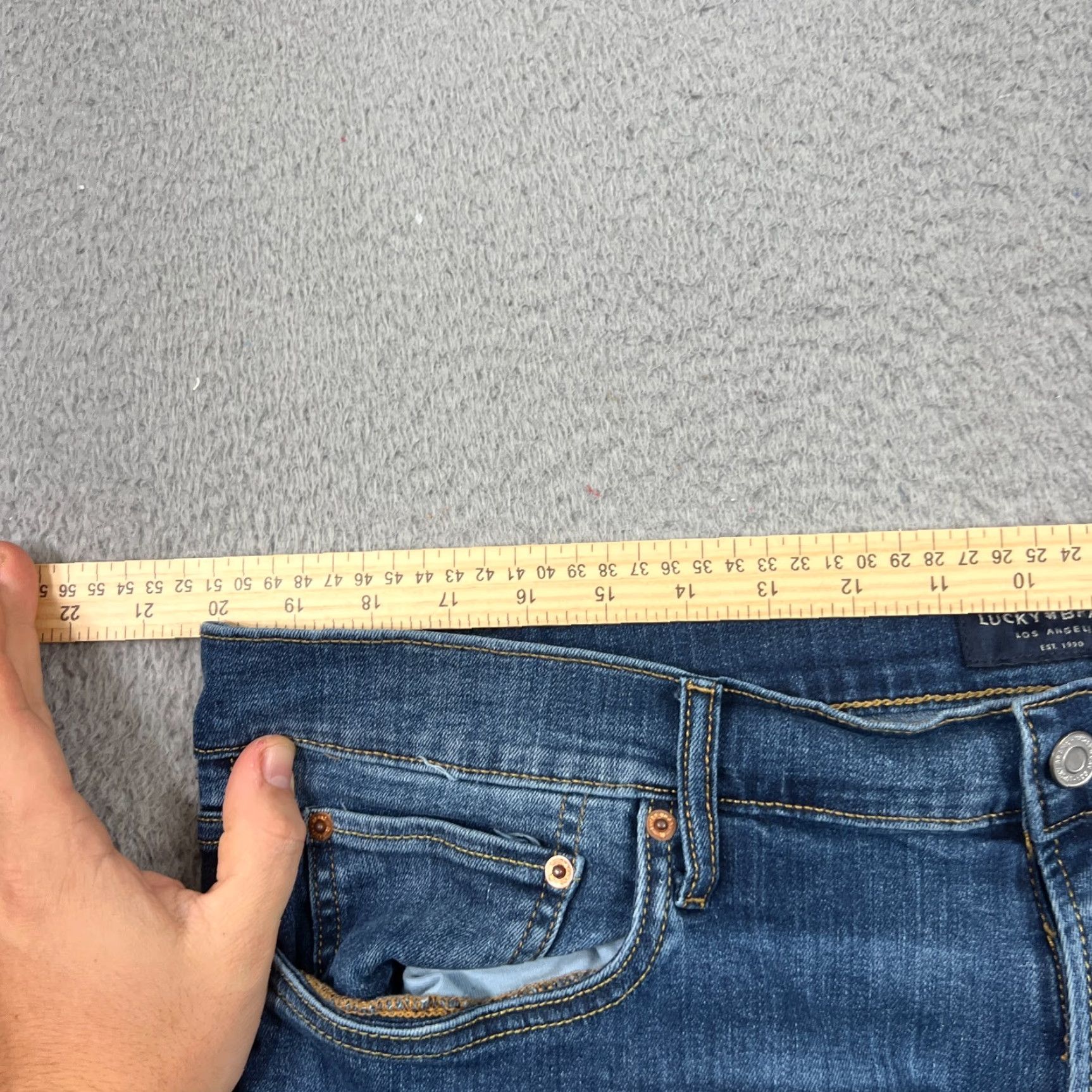 Lucky Brand Lucky Brand Jeans 40x32 221 Original Straight Light Wash Denim 5-Pocket Men Jeans Blue 40 Regular Size US 40 / EU 56 - 5 Thumbnail
