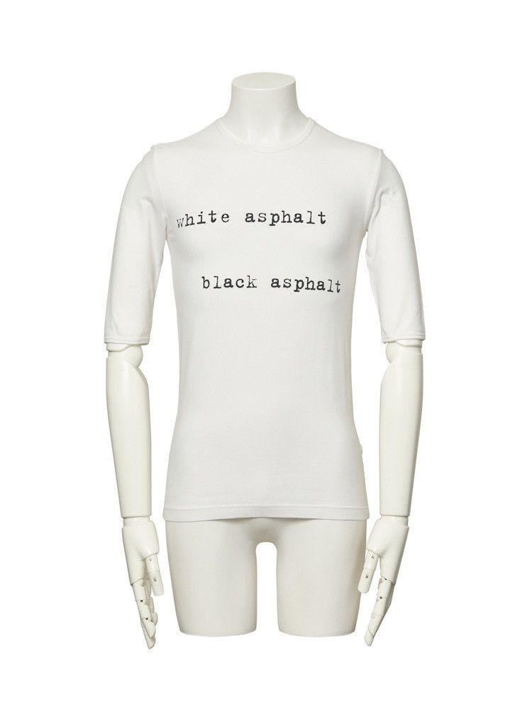 Raf Simons RAF SIMONS SS 2003 White Asphalt Black Asphalt Tee Size US M / EU 48-50 / 2 - 20 Thumbnail