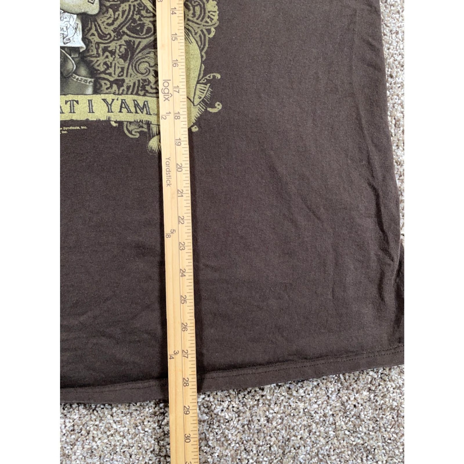 Delta VINTAGE Popeye T-Shirt 3XL Brown Graphic Print Adult Men Hip Hop 2010s Delta Shirt Size US XXL / EU 58 / 5 - 7 Thumbnail