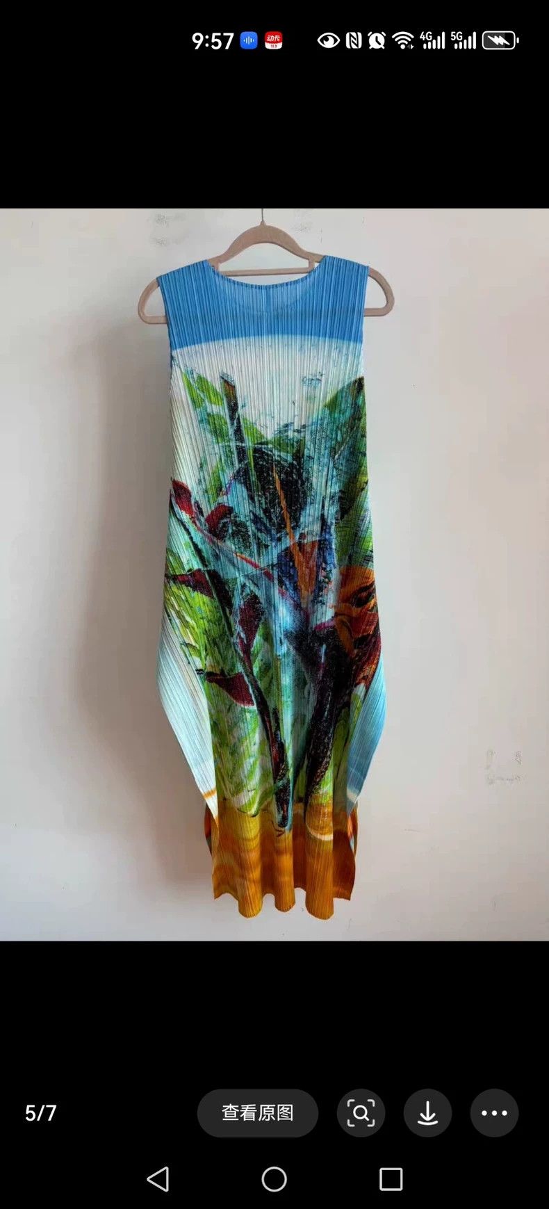 Issey Miyake Issey Miyake size:5 Blue southern ice flower dress Size XS / US 0-2 / IT 36-38 - 2 Thumbnail
