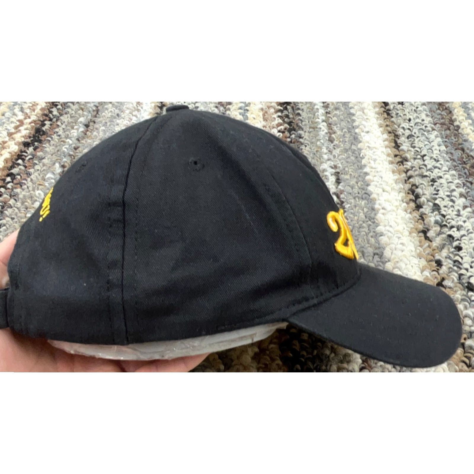 Disney VINTAGE Disney Hat Cap Strap Back Black Yellow 2002 Baseball Cap Men Adjustable Disney World 90s Retro Cartoon Logo Hipster Mens Size ONE SIZE - 5 Thumbnail